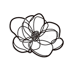 Iron Wall Art Decorations, for Front Porch, Living Room, Kitchen, Matte Style, Flower, 300x245x1mm(HJEW-WH0067-223)
