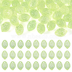 50Pcs Transparent Acrylic Beads, Lemon, Top Drilled, Green Yellow, 13.5x9.5x9mm, Hole: 1.8mm(TACR-TADJ0001-01C)