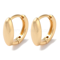 Horse Eye Brass Hoop Earrings for Women, Real 18K Gold Plated, 11.5x12x4.5mm(EJEW-B056-16G)