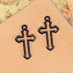 Halloween Alloy Pendants, for Jewelry Necklace Bracelet Making Crafts, Cross, 38x22mm(FIND-SZC0010-154)