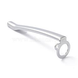 Iron Pocket Clip, for DIY Fountain Pen or Pencil Making, Platinum, 42x12x11mm, Hole: 1.6mm(IFIN-B001-01P)