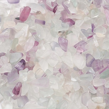 Natural Fluorite Beads, No Hole/Undrilled, Chip, 3~10x2~5x1~3mm, about 13880pcs/1000g