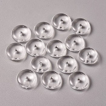 Transparent Acrylic Beads, Flat Round, Clear, 10x3mm, Hole: 1.5mm