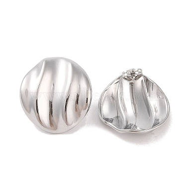 Round 304 Stainless Steel Stud Earrings