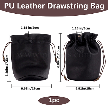 1Pc PU Leather Tea Set Storage Drawstring Bags(ABAG-BBC0001-27B)-2
