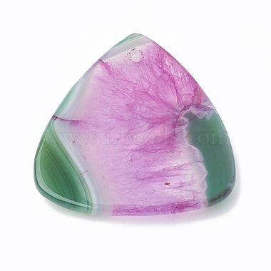 Dyed Natural Crackle Agate Pendants(G-S330-05)-3
