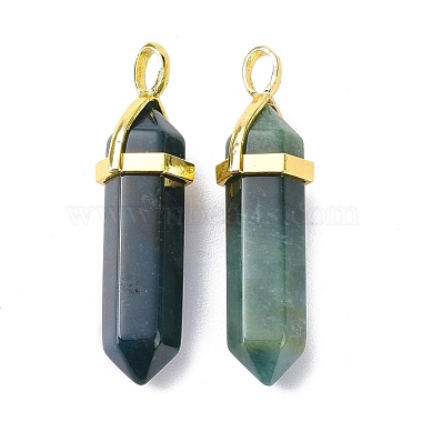 Natural Indian Agate Pointed Pendants(G-G025-01G-18)-2