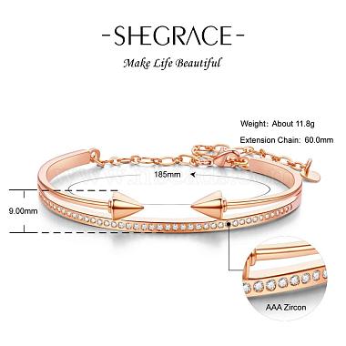 Shegrace chic véritable bracelet en laiton plaqué 18k or véritable(JB34A)-2