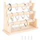 Présentoirs de bracelets/bracelets en bois assemblés à 3 niveaux(BDIS-WH0008-02)-1