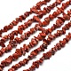 Puce naturelle de jaspe rouge brins de perles(G-M205-27)-1