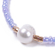 Bracelets de perles tressées en fil de nylon ajustable(BJEW-JB04375)-3