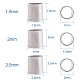 1 Box Silver Brass Tube Crimp Beads Sets in 3 Sizes for Jewelry Making(KK-PH0019-01S)-2