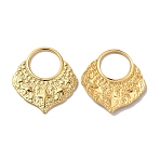 Ion Plating(IP) 304 Stainless Steel Pendants, Fan with Star Charm, Real 18K Gold Plated, 26.5x24.5x2mm, Hole: 11.5mm(X-STAS-H212-18G)