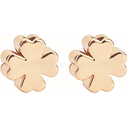 Brass Beads, Clover, Real 18K Gold Plated, 5x5x3mm, Hole: 1mm, 20pcs/box(KK-BC0005-35G)