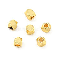 Rack Plating Brass Spacer Beads, Long-Lasting Plated, Cadmium Free & Lead Free, Polygon, Real 18K Gold Plated, 2.5x2.5mm, Hole: 1.5mm(FIND-T071-03G-A-RS)