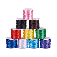 Nylon Thread, for Jewelry Making, Mixed Color, 2mm, 10m/roll, 10colors, 1roll/color, 10rolls/set(NWIR-PH0001-40B)
