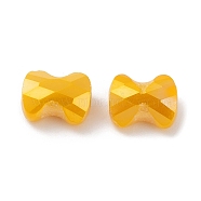 Electroplate Glass Beads, AB Color, Faceted Pillow, Gold, 8x6.5x4mm, Hole: 1.2mm(GLAA-D016-16F)