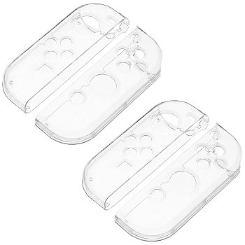 WADORN 2 Sets Acrylic Protective Cover for Wireless Game Controller, Case Cover, Gamepad Protector, Clear, 104x36x10mm, 4pcs/set