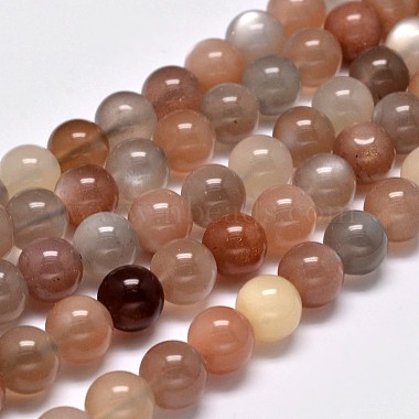 8mm Round Sunstone Beads