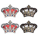 4Pcs 2 Styles Crown Shape Computerized Embroidery Cloth Iron On/Sew On Patches(DIY-BC0006-74)-1