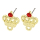 Rack Plating Alloy Stud Earring Finding(FIND-C053-03G-02)-1