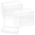 12Pcs Transparent Plastic Bead Containers, with Hinged Lids, for Beads and More, Rectangle, Clear, 22.5x16.5x3.3cm(CON-BC0008-08)