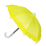 Plastic Doll Umbrella, Doll Making Supplies, Yellow, 220x250~300mm(DOLL-PW0001-366E)