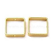 Rack Plating Brass Bead Frame, Cadmium Free & Lead Free, Square, Real 24K Gold Plated, 12x12x2.5mm, Hole: 1mm(KK-M250-25G)