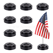 Plastic Mini Flag Stands, Table Flag Holders, Mini Flag Round Bases, Black, 63x23mm, Hole: 5.2mm(AJEW-WH0348-103)