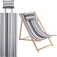 Chair Canvas Cloth, with Pillow, Beach Chair Cloth Replacement Supplies, Gray, 1460mm(AJEW-WH0248-452D)