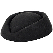 Wool French Beret for Women, Artist Hat, Black, 210x195x65mm(AJEW-WH0470-81C)