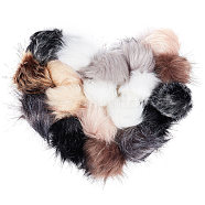 20Pcs 10 Colors Faux Fox Fur Fluffy Pompom Ball, with Elastic Loop, for Hats Shoes Scarves Bag Charms Accessories, Mixed Color, 8cm, 2pcs/color(AJEW-GF0006-48)