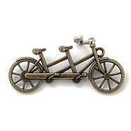 Tibetan Style Alloy Pendants, Bicycle, Antique Bronze, 26x52.5x18mm, Hole: 2.5x2mm(PALLOY-A007-08AB)