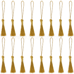 60Pcs Polyester Tassel Pendant Decorations, Dark Khaki, 90mm(AJEW-GF0010-90)