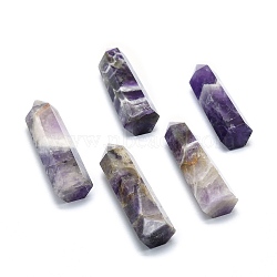 Single Terminated Pointed Natural Amethyst Display Decorations, Bullet Shape, 50~56x13~15x12~15mm(G-F715-115A)