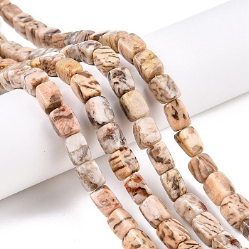 Natural Feldspar Beads Strands, Cuboid, 7.5~11x7.5~9x7~8mm, Hole: 1.2mm, about 34pcs/strand, 14.57''(37cm)