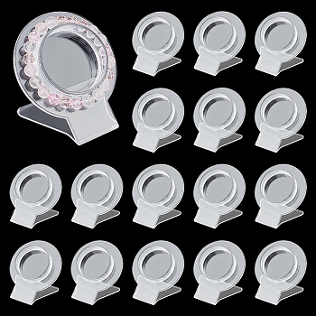 Acrylic Bracelet Display Stands, Circle Bracelet Display Holder, Clear, 7x7.45x6.15cm