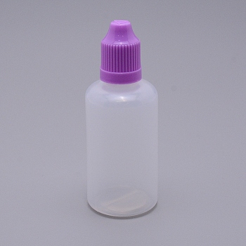 Plastic Bottle, Liqiud Bottle, Column, Medium Orchid, 93mm, Bottle: 77.5x34mm, Capacity: 50ml
