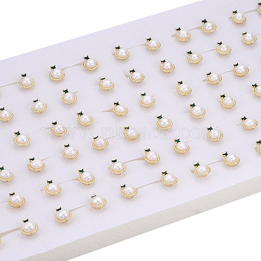 Natural Pearl Stud Earrings with Cubic Zirconia(PEAR-N020-05F)-5