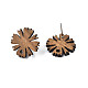 Accessoires de boucles d'oreilles en bois de noyer(MAK-N032-036)-3