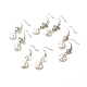 Flat Round ABS Plastic Pearl Beaded Dangle Earrings(EJEW-JE04891)-1