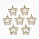 Brass Micro Pave Clear Cubic Zirconia Pendants(RJEW-T063-36G-NF)-1