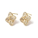 Brass Micro Pave Cubic Zirconia Stud Earrings(KK-CBA8324-25G-02)-4