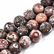 Natural Leopard Skin Jasper Round Beads Strands(G-S182-12mm)-1