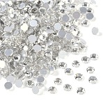 Glass Flat Back Rhinestone, Grade A, Back Plated, Faceted, Half Round, Crystal, SS8, 2.3~2.4mm, 1440pcs/bag(RGLA-C002-SS8-001)