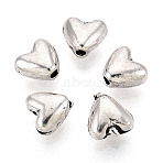 Tibetan Silver Beads, Cadmium Free & Lead Free, Father's Day Jewelry Making, 3D Heart, Antique Silver, about 6mm long, Hole: about 1mm(AB948)