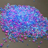 AB Color Plated 3D Nail Art Glass Mini Ball Beads, Tiny Caviar Nail Beads, DIY Nails Art Round Decorations, Dark Orchid, 0.4~3mm, 720~1000pcs/bag(MRMJ-WH0064-40D)