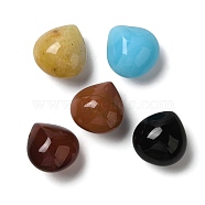 Natural Mixed Stone Beads, Teardrop, Top Drilled, Mixed Dyed and Undyed, 24x23x16mm, Hole: 2x1.5mm(G-N343-03)