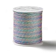 17M Rainbow Color Polyester Sewing Thread, 9-Ply Polyester Cord for Jewelry Making, Colorful, 0.6mm, about 18.59 Yards(17m)/Roll(OCOR-E026-08A)