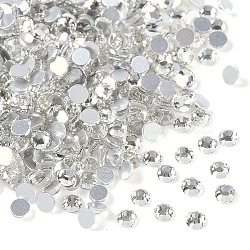 Glass Flat Back Rhinestone, Grade A, Back Plated, Faceted, Half Round, Crystal, SS8, 2.3~2.4mm, 1440pcs/bag(RGLA-C002-SS8-001)